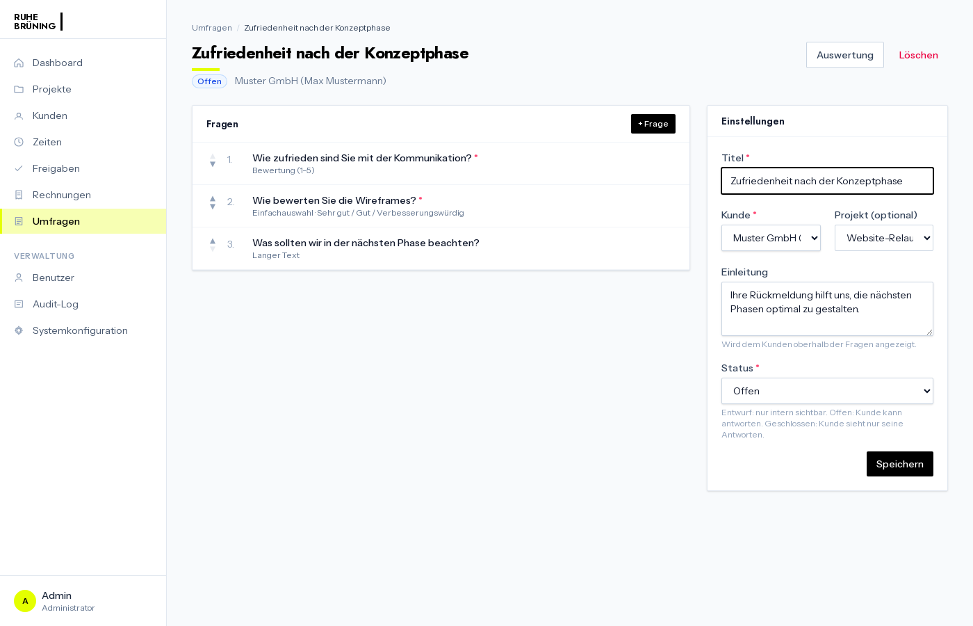 Umfrage-Editor